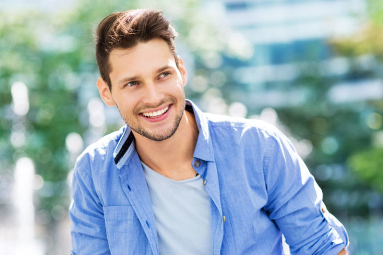 dental crowns patient smiling