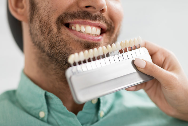 dental patient undergoing veneers procedure